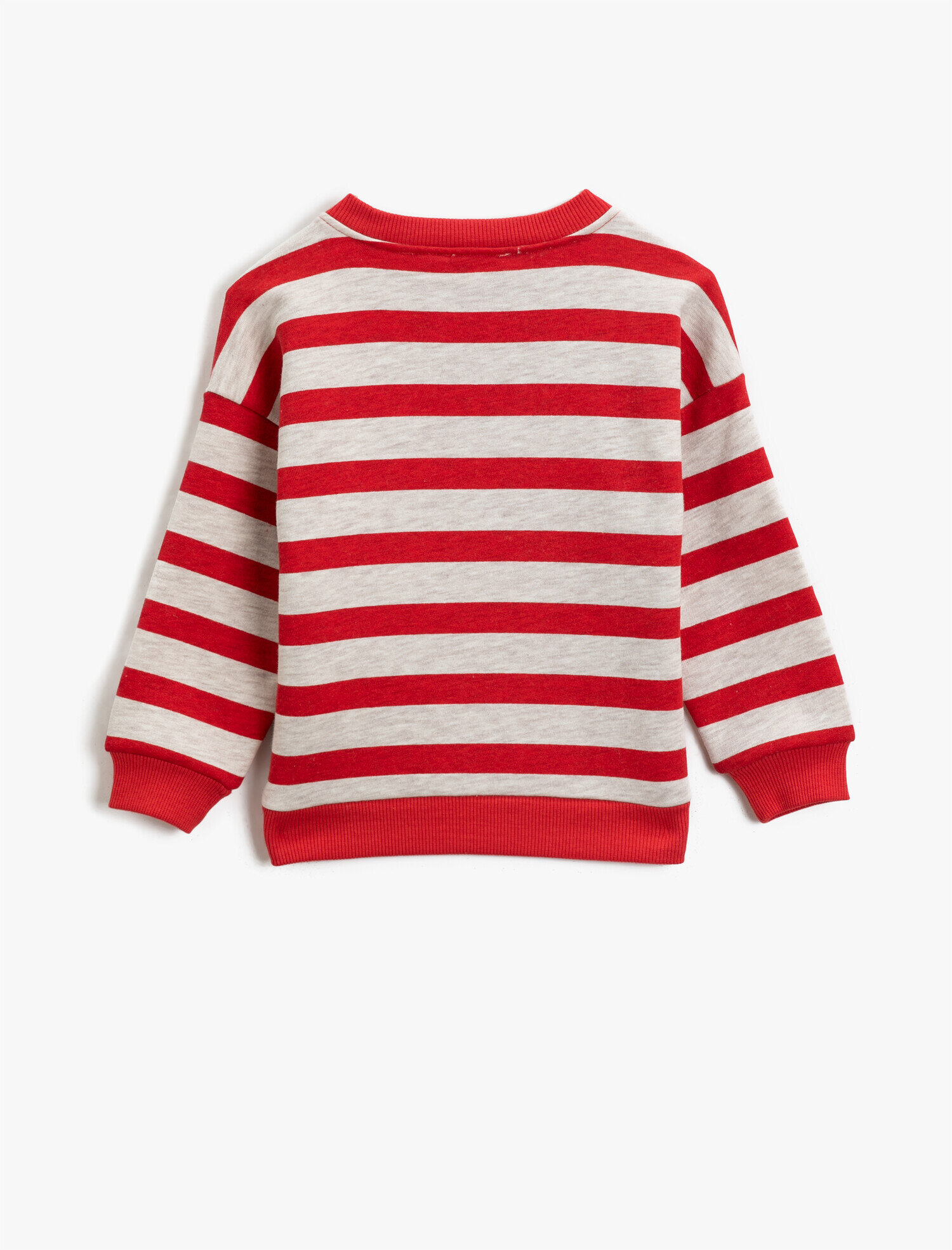  Kız Çocuk Çizgili Sweatshirt Pamuklu