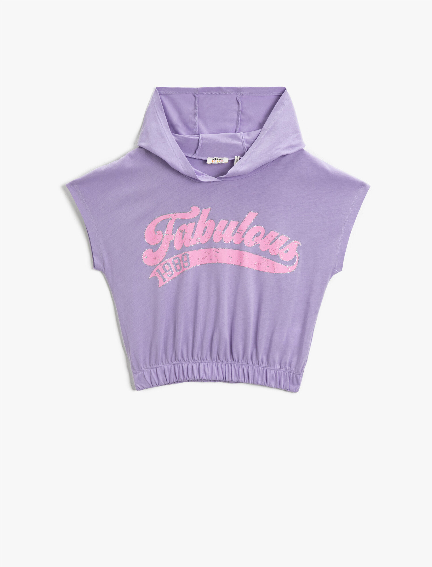  Kız Çocuk Kapüşonlu Tişört Baskılı Pamuklu