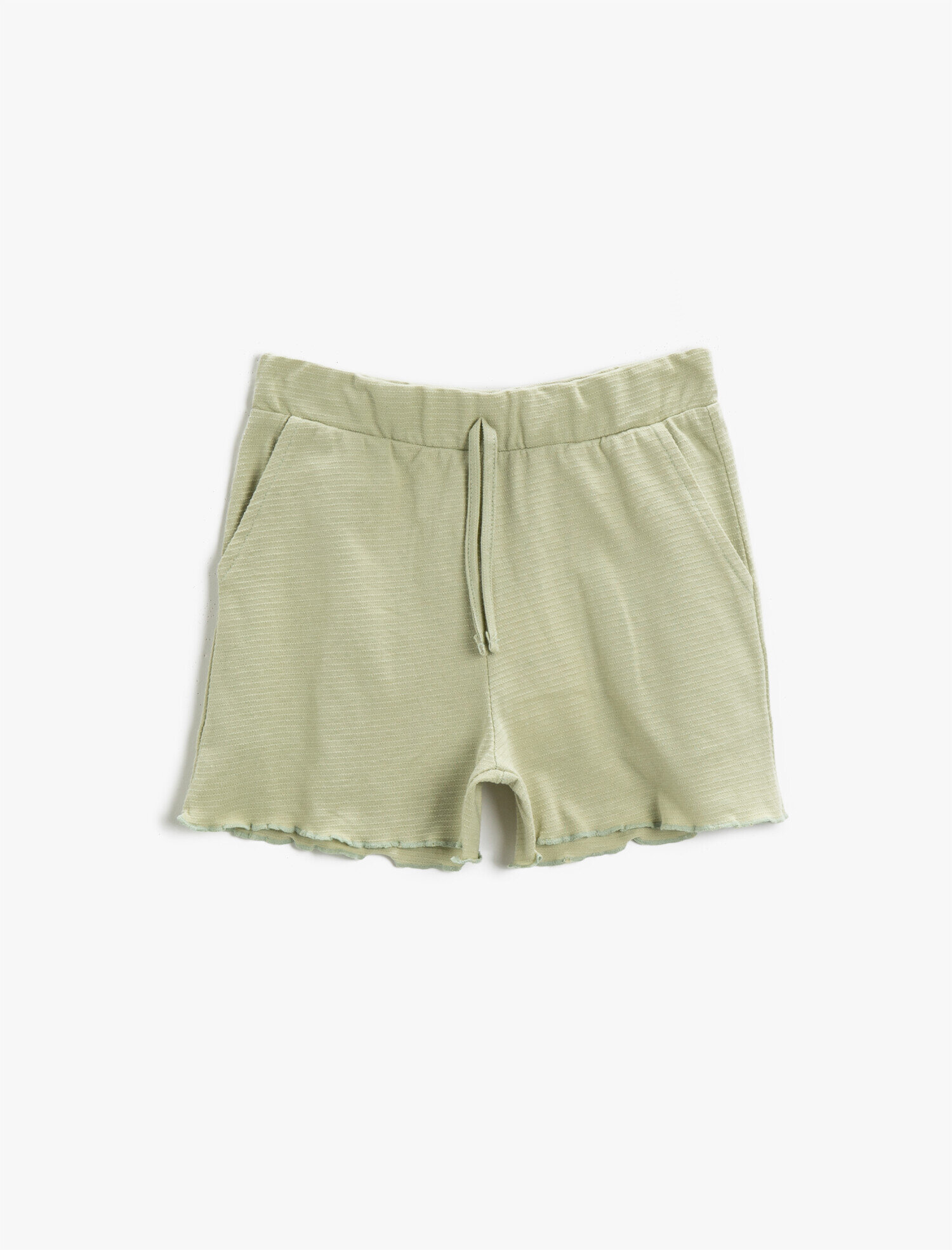  Kız Çocuk Belden Bağlamalı Şort Pamuklu