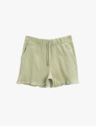 Belden Bağlamalı Şort Pamuklu