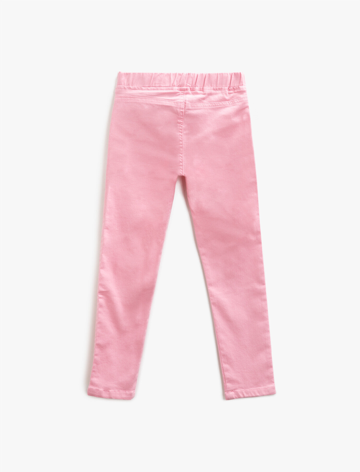  Kız Çocuk Beli Lastikli Pantolon Pamuklu Basic