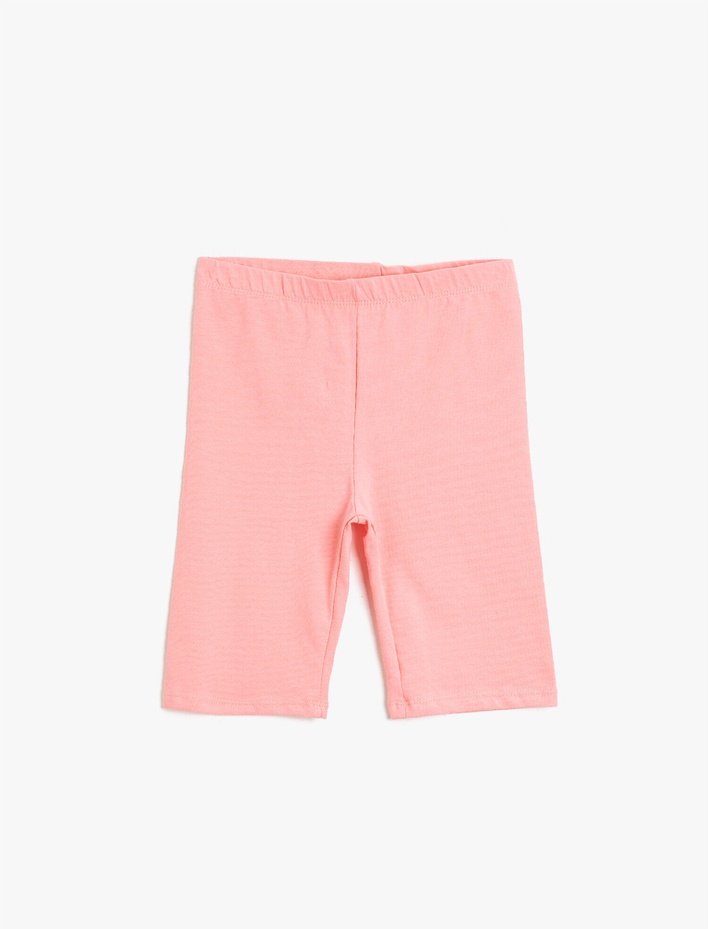 Kız Çocuk Pamuklu Basic Kısa Tayt