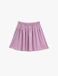 Pileli Etek Beli Lastikli