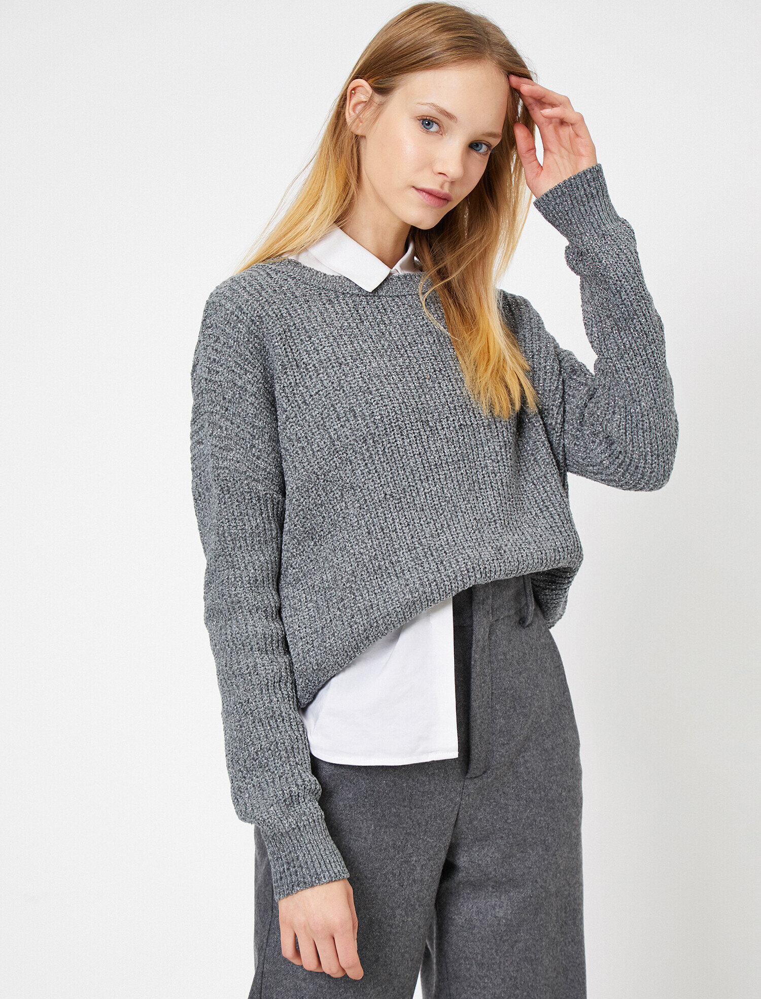   Örgülü Triko Kazak