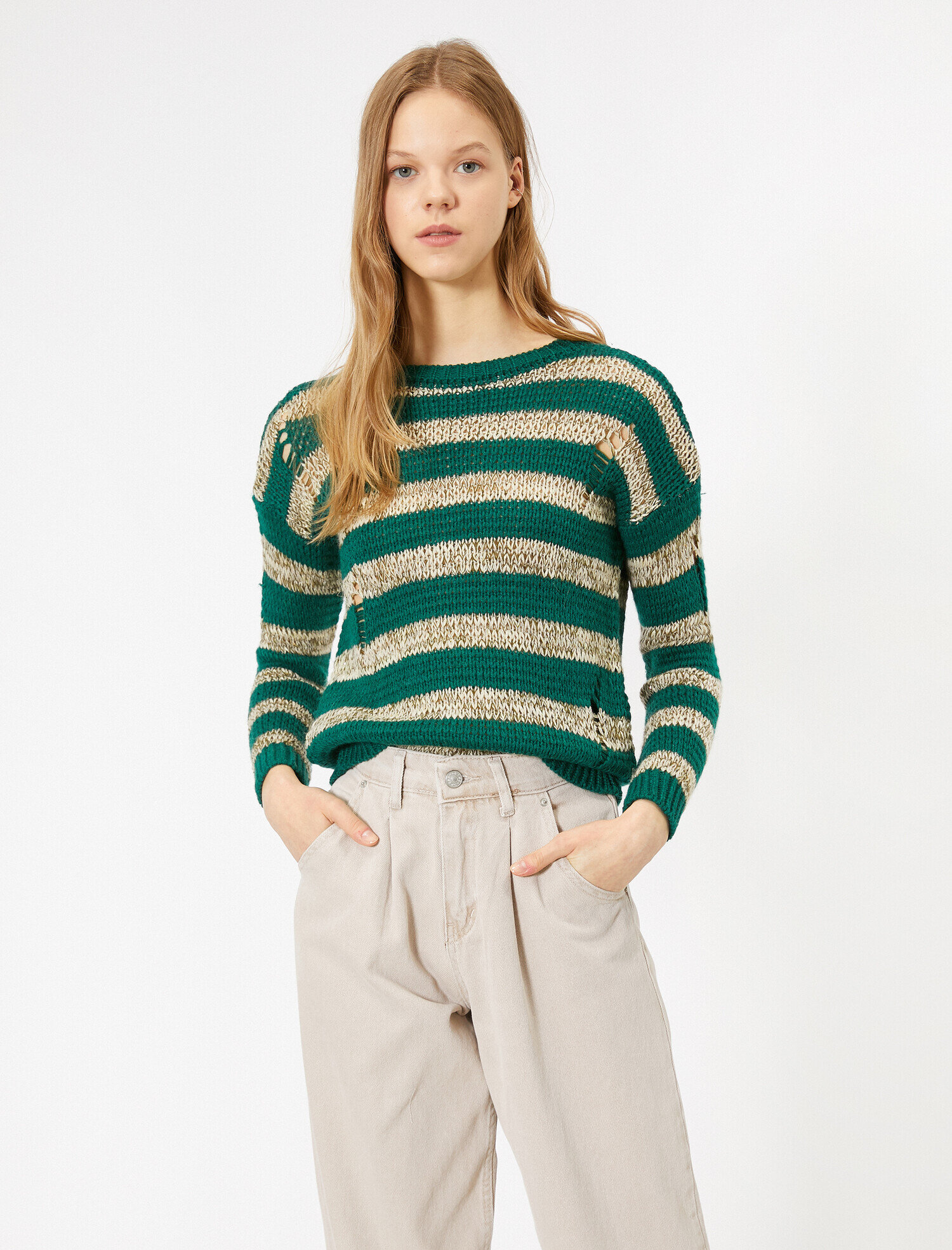 Örgülü Triko Kazak