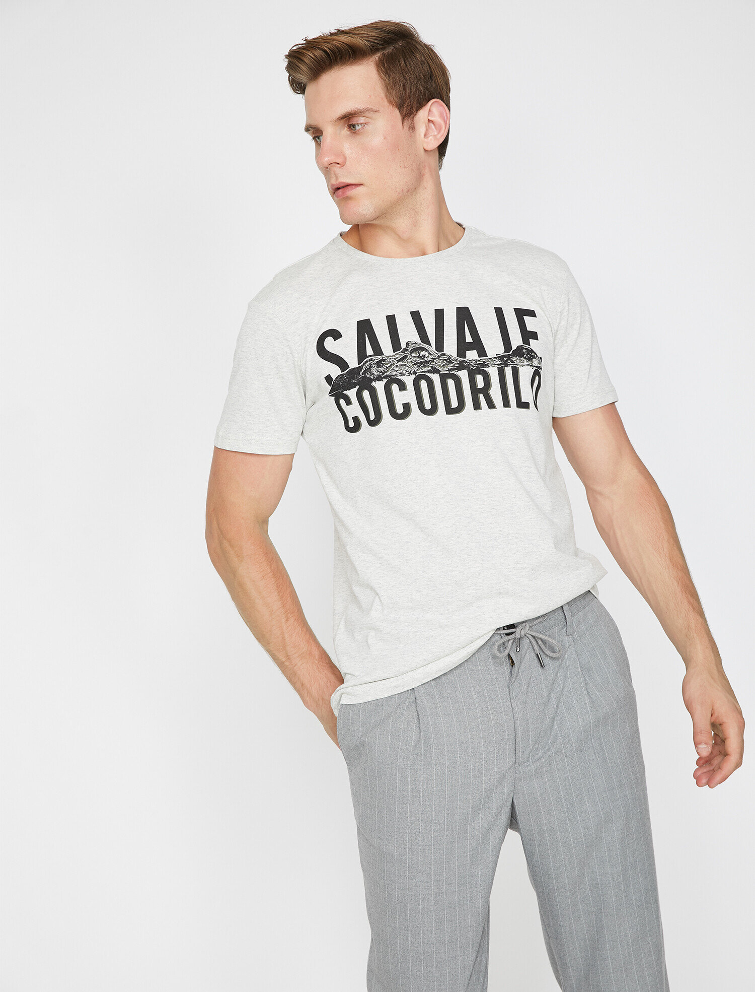 Baskılı Tişört Kısa Kollu