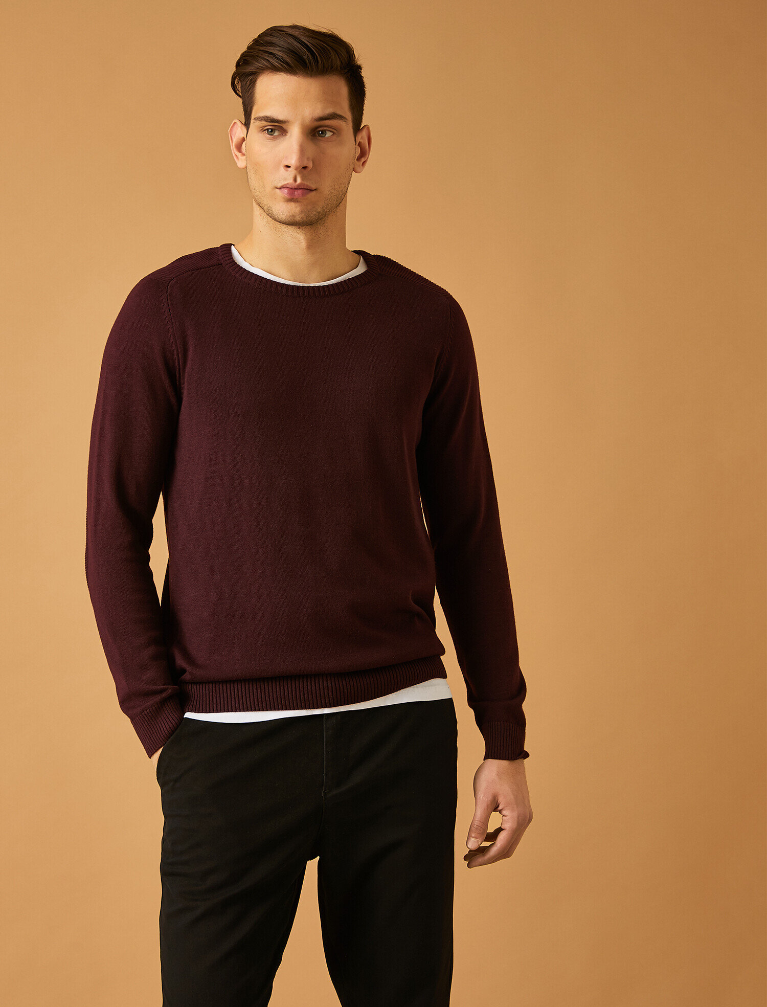   Bisiklet Yaka Triko Kazak