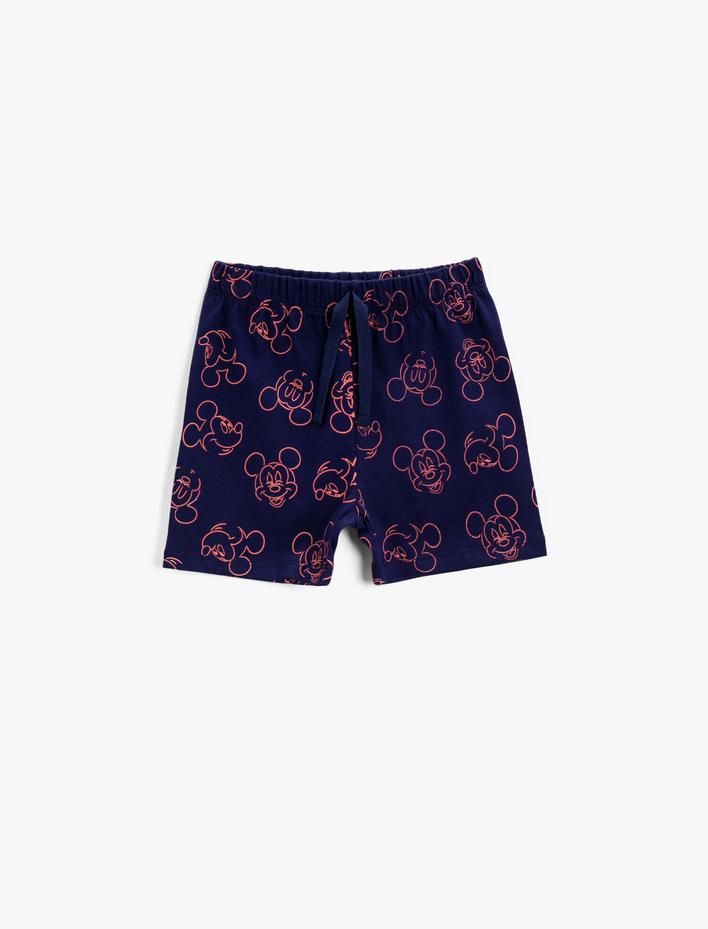 Erkek Bebek Mickey Mouse Şort Lisanslı Pamuklu