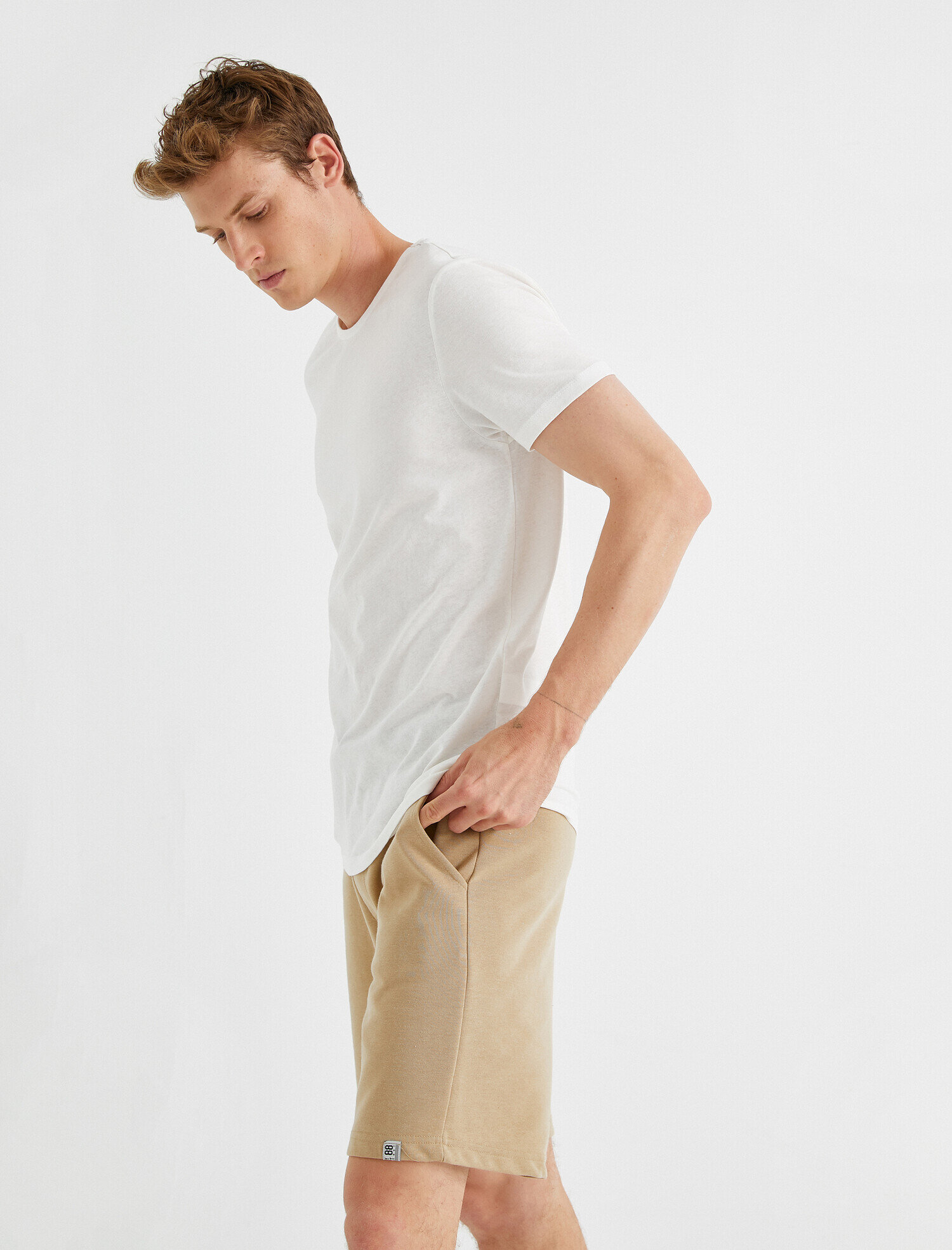   Bisiklet Yaka Tişört Pamuklu