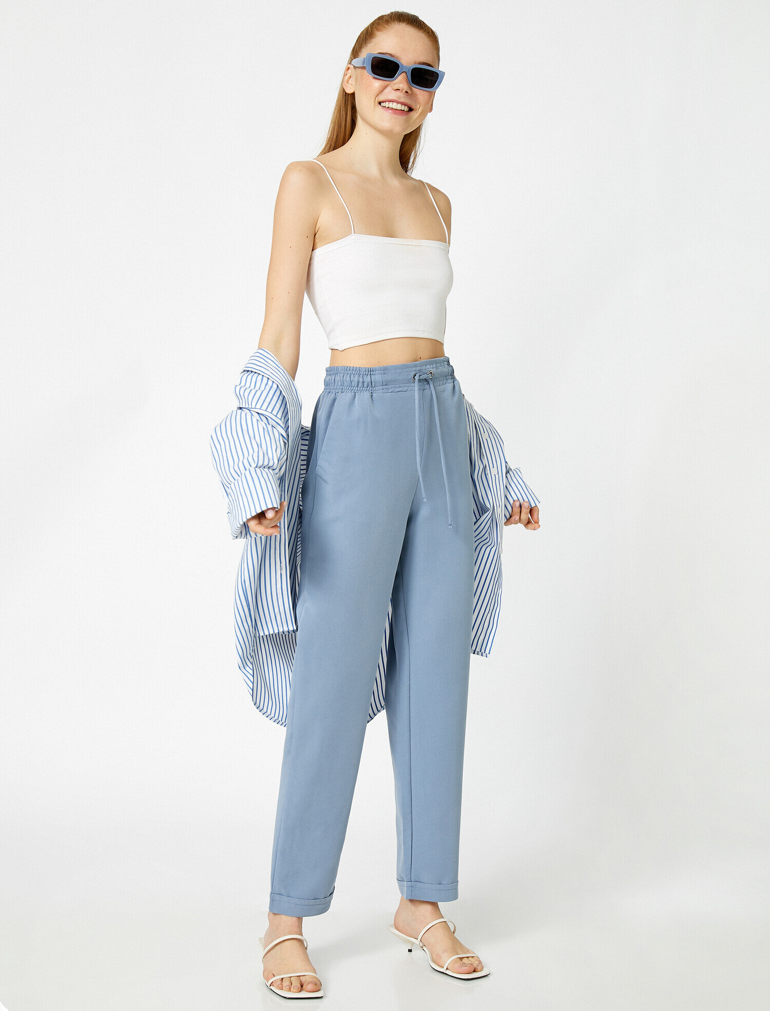   Belden Bağlamalı Pantolon