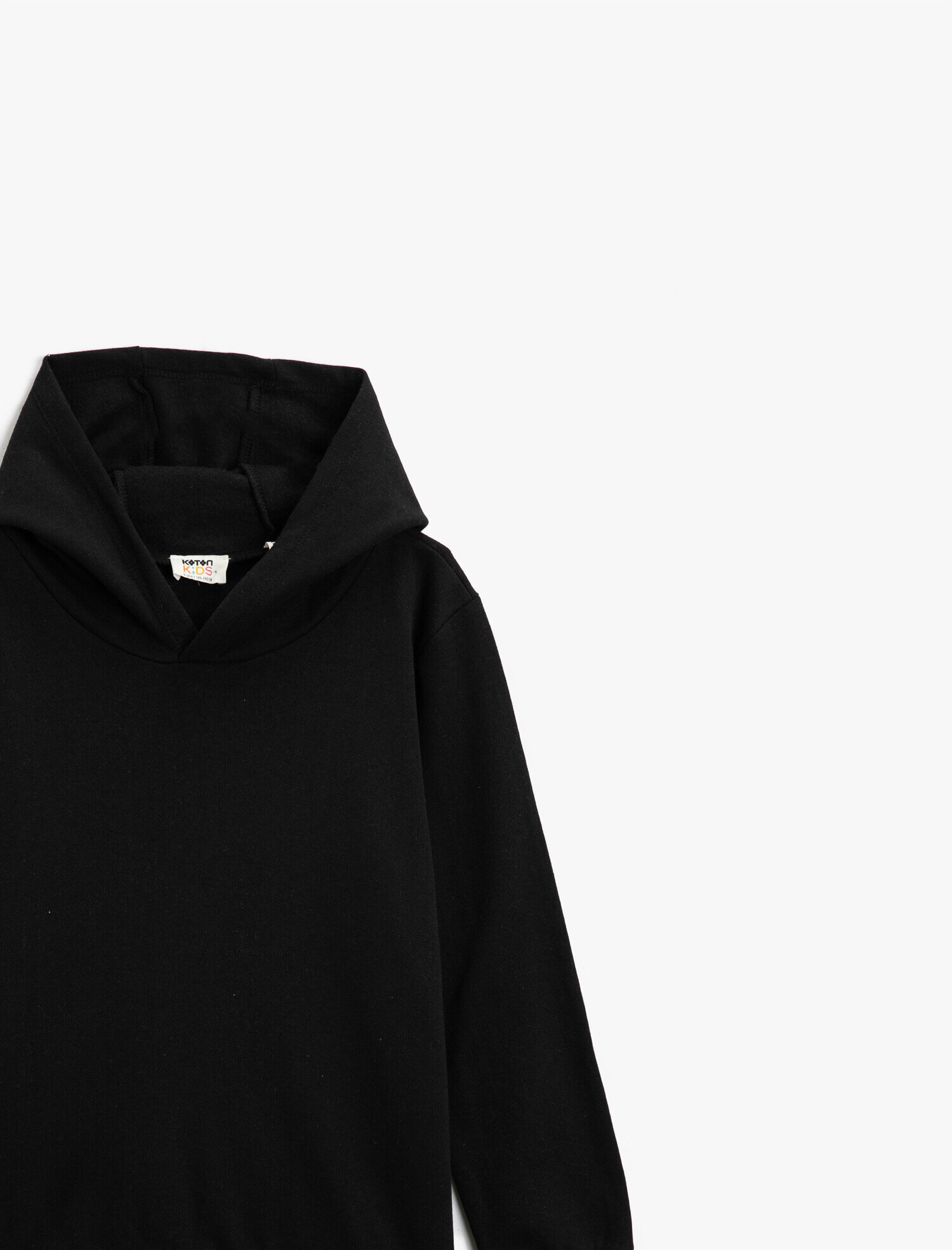  Erkek Çocuk Kapüşonlu Basic Uzun Kollu Sweatshirt