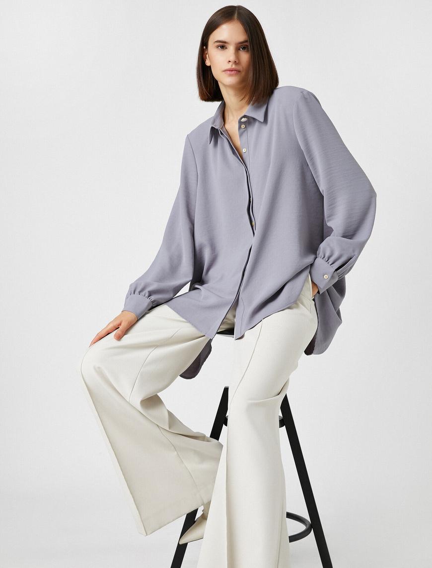   Gömlek Yaka Oversize Tunik