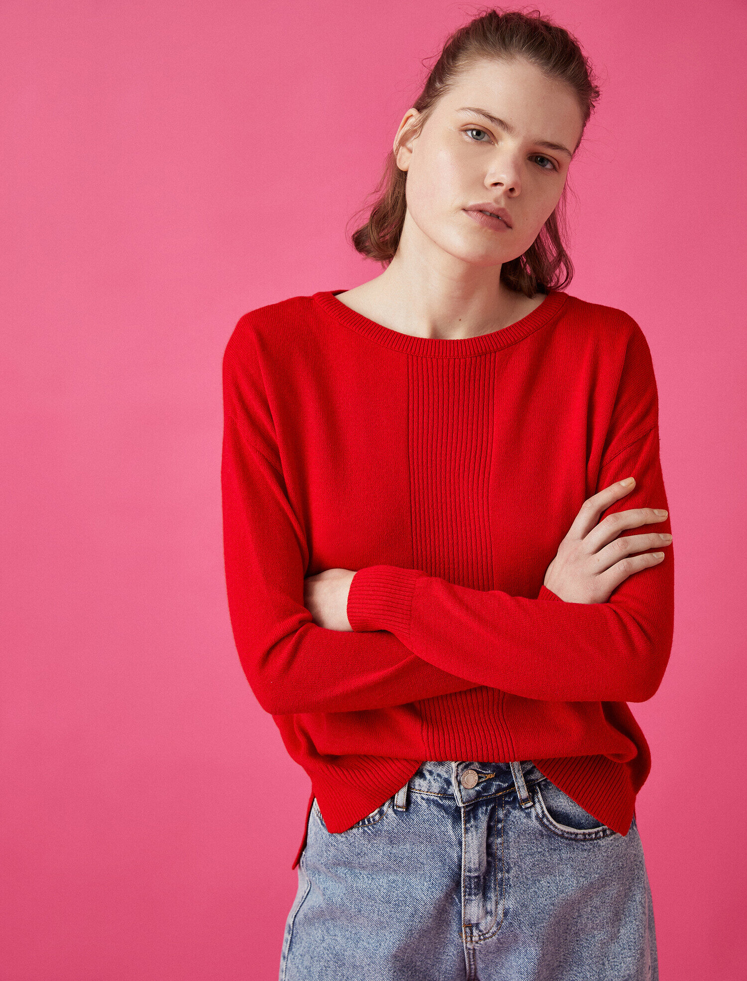   Bisiklet Yaka Triko Kazak