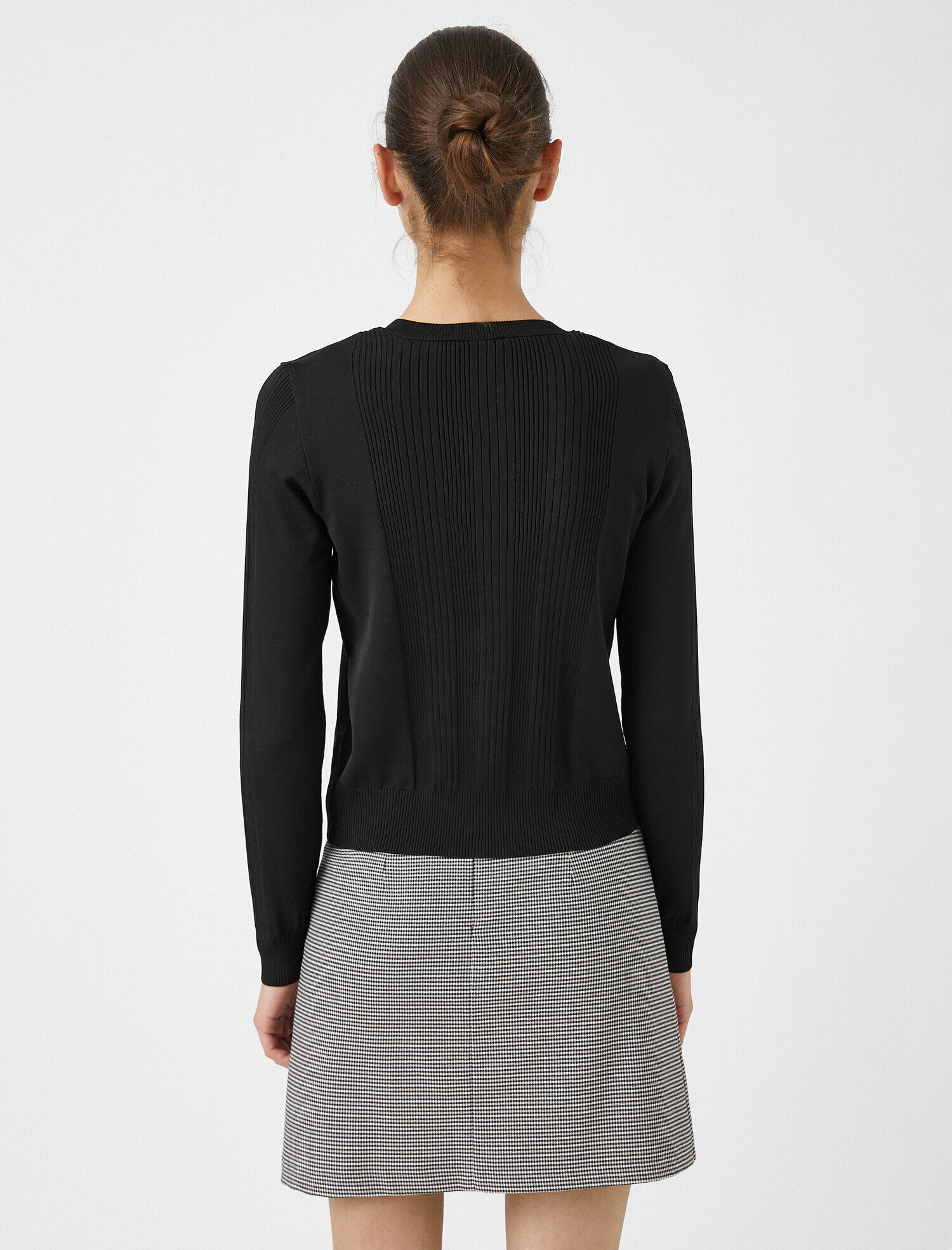   Bisiklet Yaka Düğme Detaylı Triko Hırka