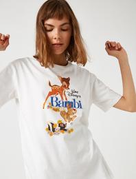 %100 Organik Pamuk Disney Lisanslı Bambi Baskılı Tişört