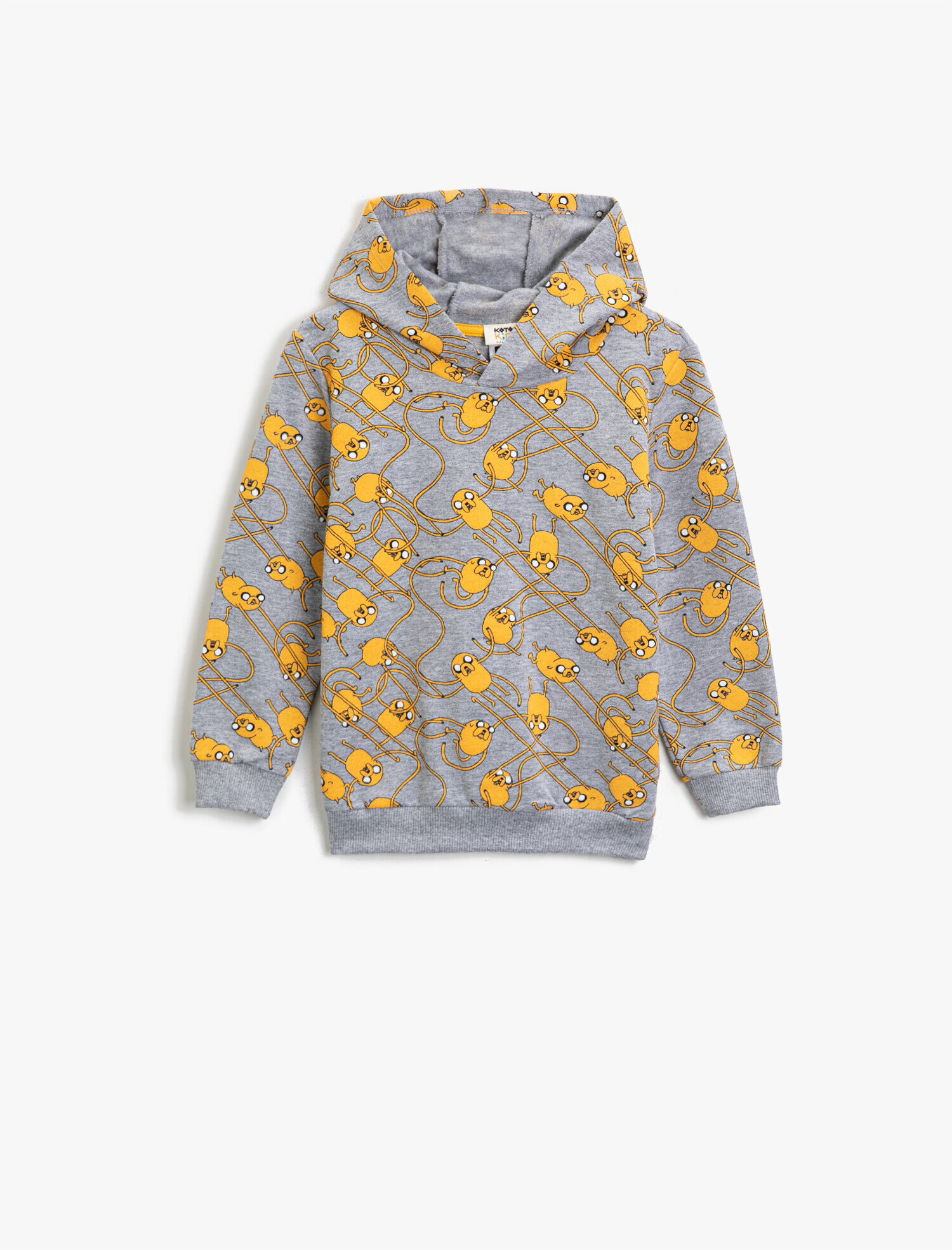  Erkek Çocuk Adventure Times Lisanslı Baskılı Kapüşonlu Sweatshirt