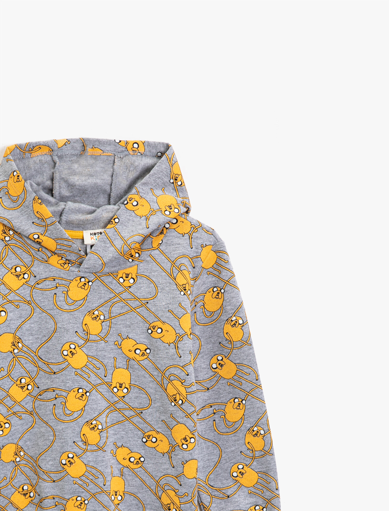  Erkek Çocuk Adventure Times Lisanslı Baskılı Kapüşonlu Sweatshirt