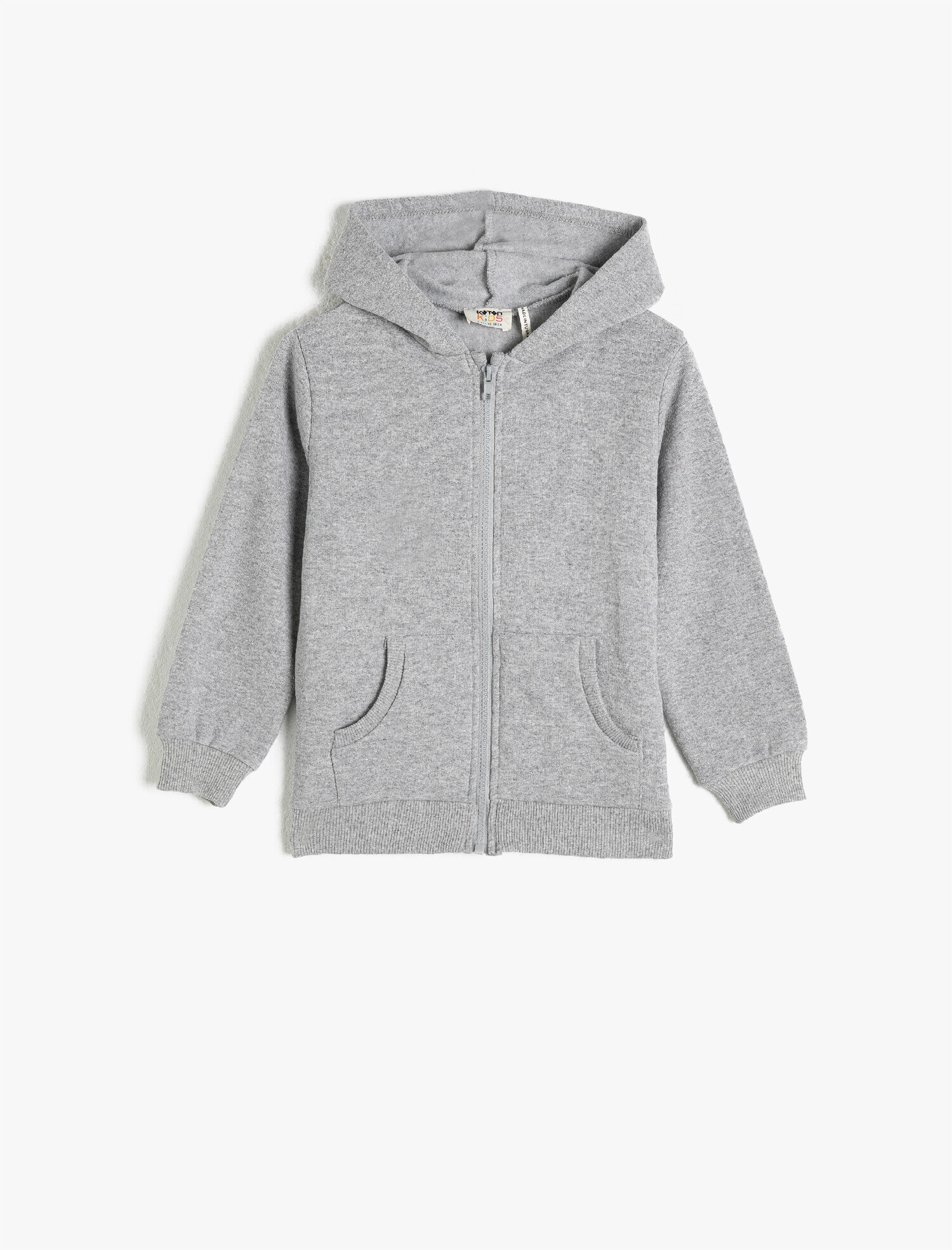  Erkek Çocuk Kapüşonlu Fermuarlı Basic Sweatshirt