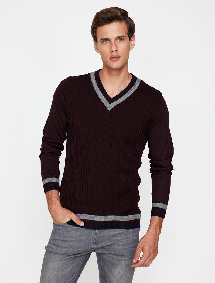  Triko Kazak V Yaka Uzun Kollu