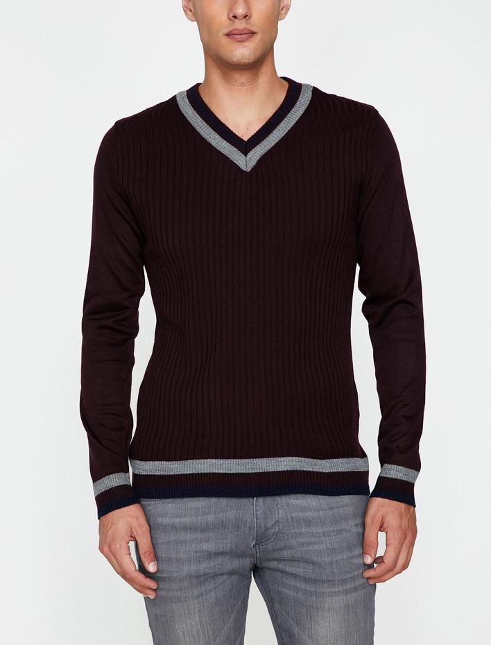  Triko Kazak V Yaka Uzun Kollu