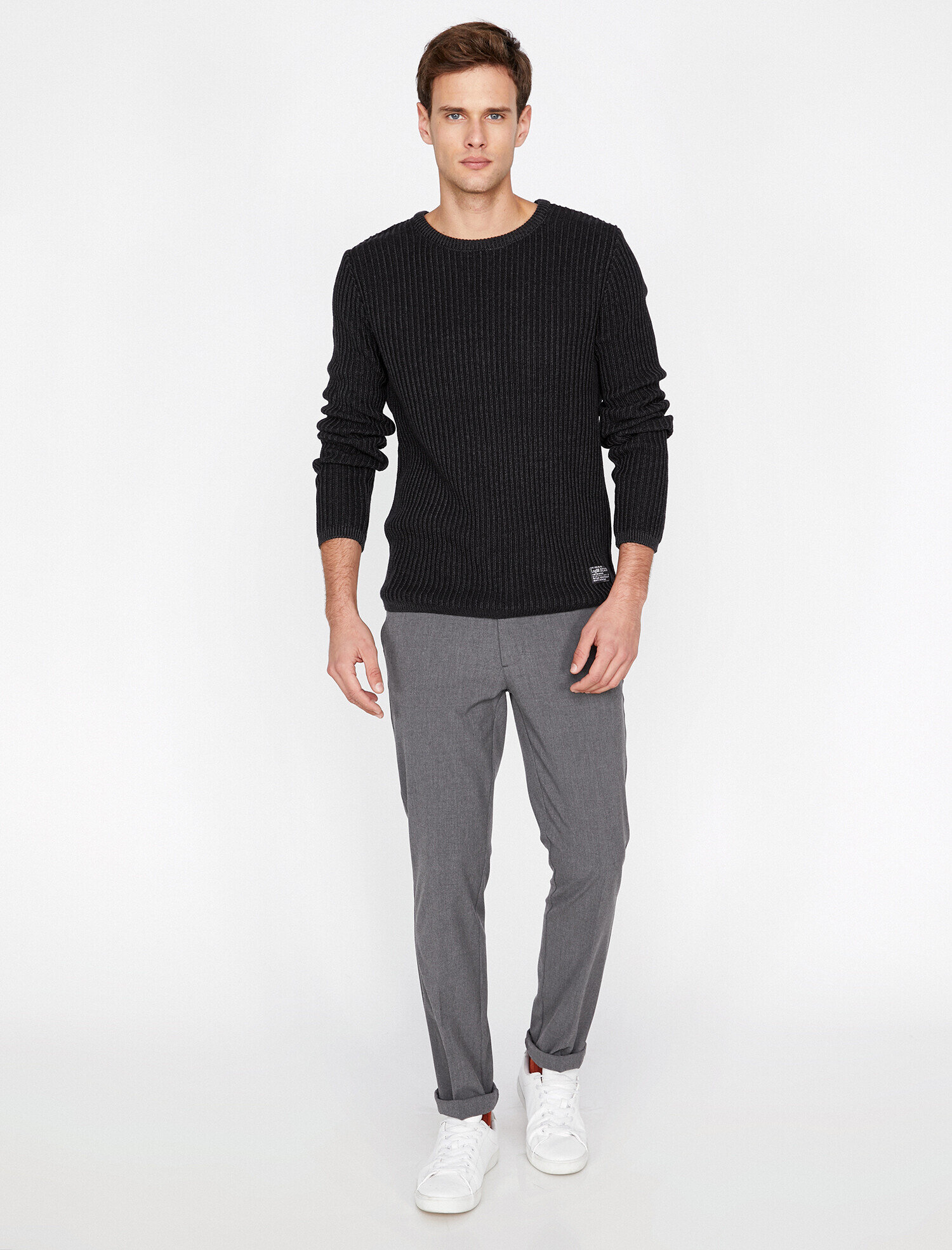   Bisiklet Yaka Triko Kazak