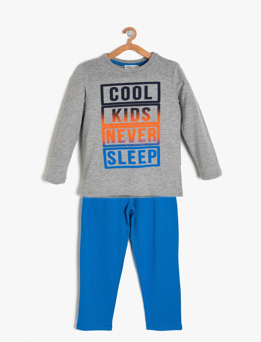  Erkek Çocuk Baskılı Pijama Seti