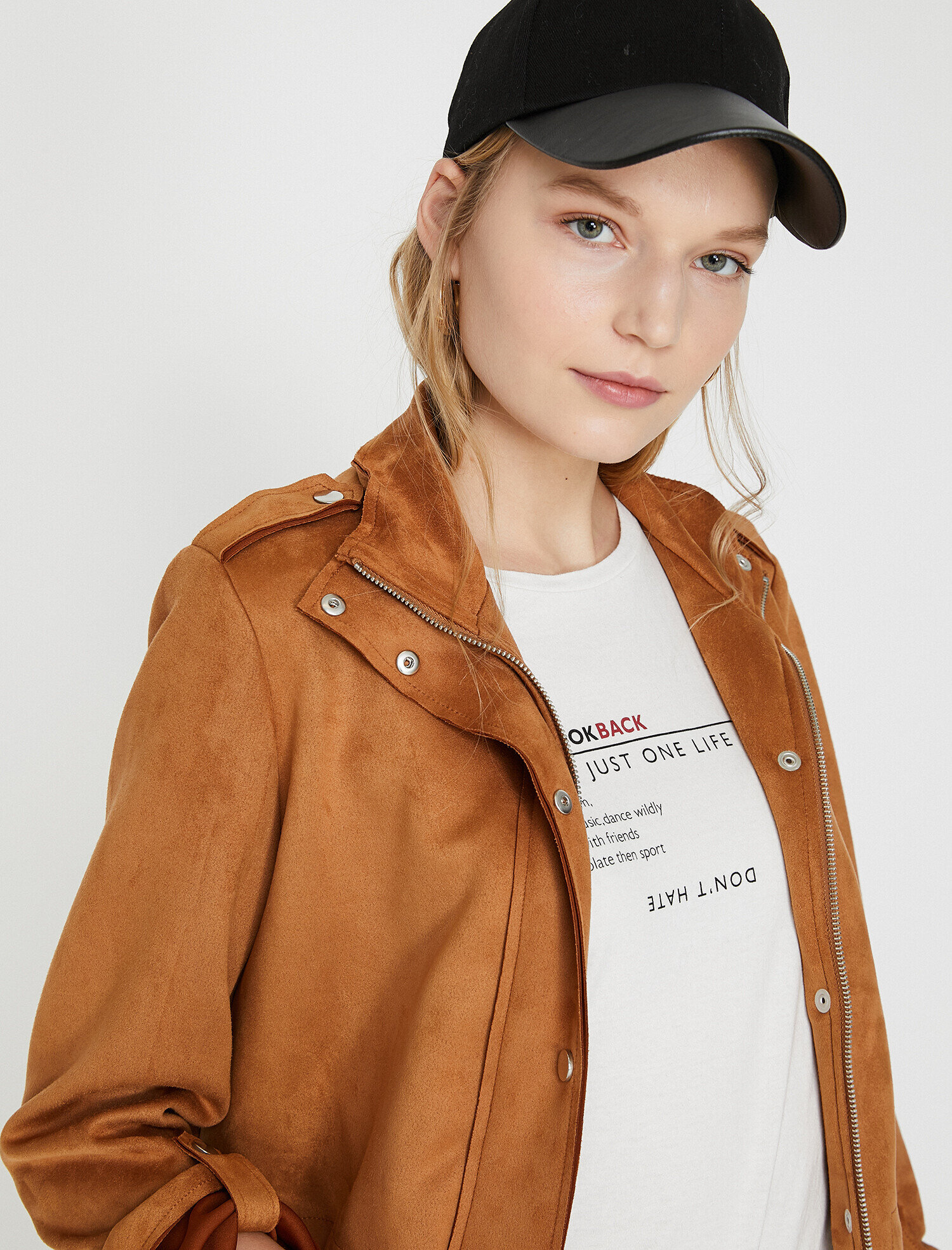 Süet Görünümlü Parka