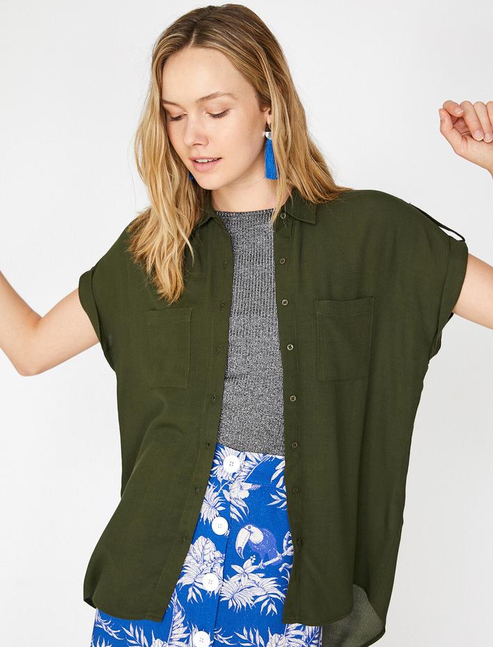  Cep Detaylı Gömlek