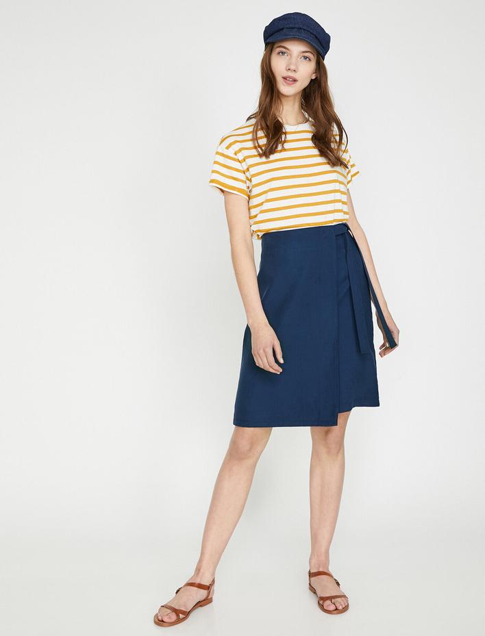  Beli Bağlamalı Etek