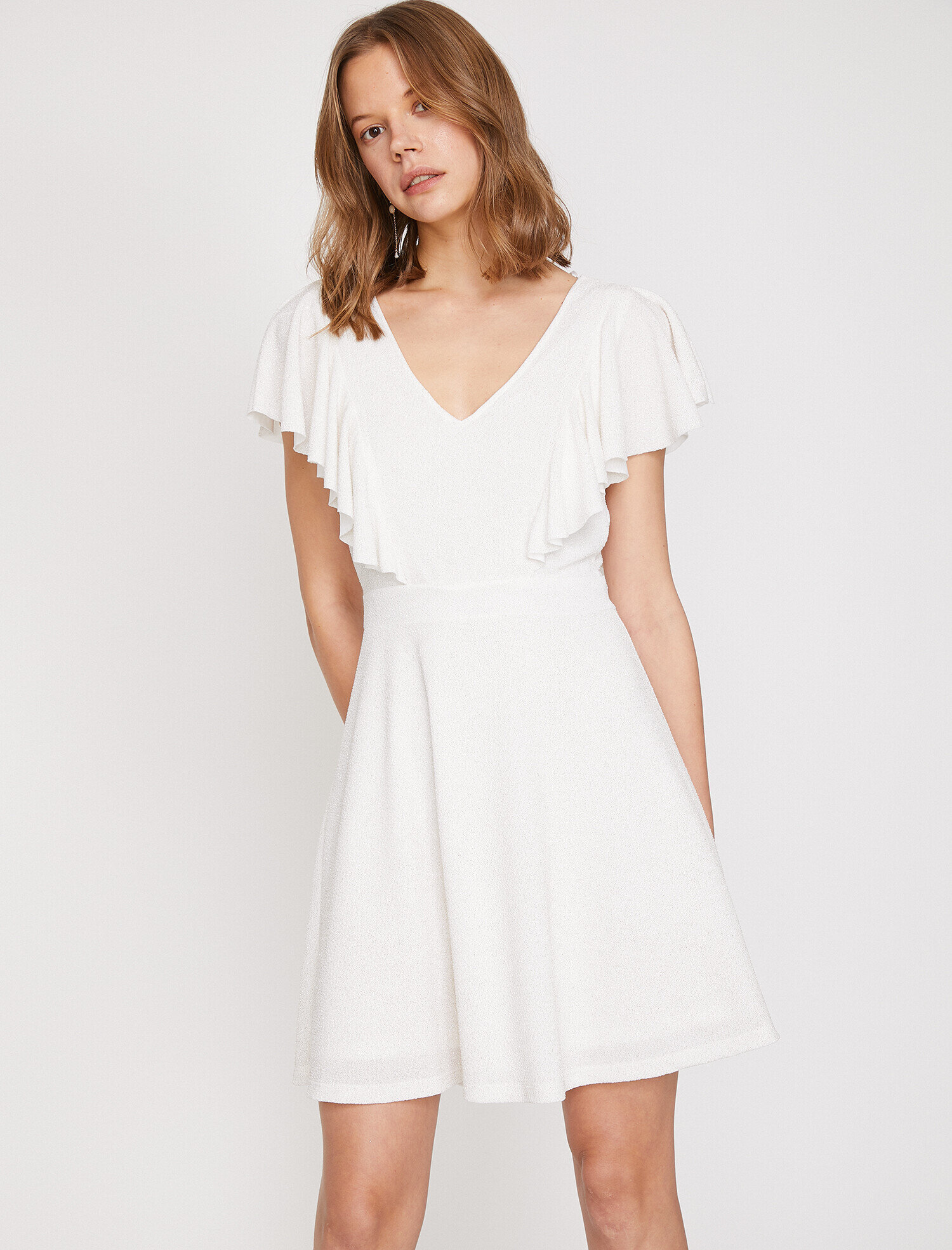   Fırfır Detaylı Abiye Elbise