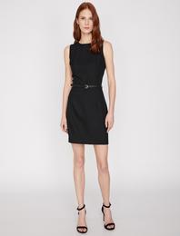 Bisiklet Yaka Elbise