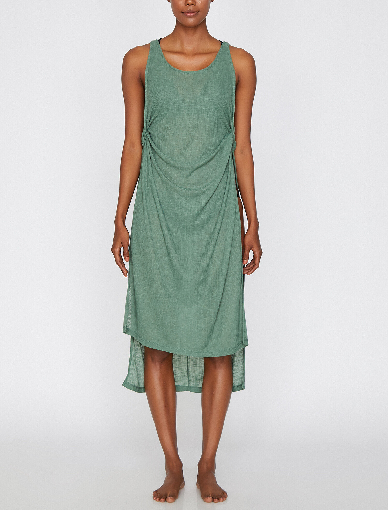   Plaj Elbisesi Kolsuz Büzgülü