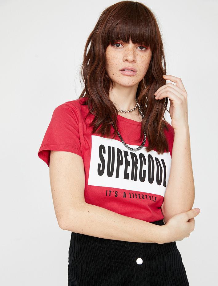  Yazılı Baskılı Tişört