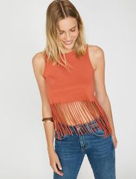 Püskül Detaylı Crop Atlet