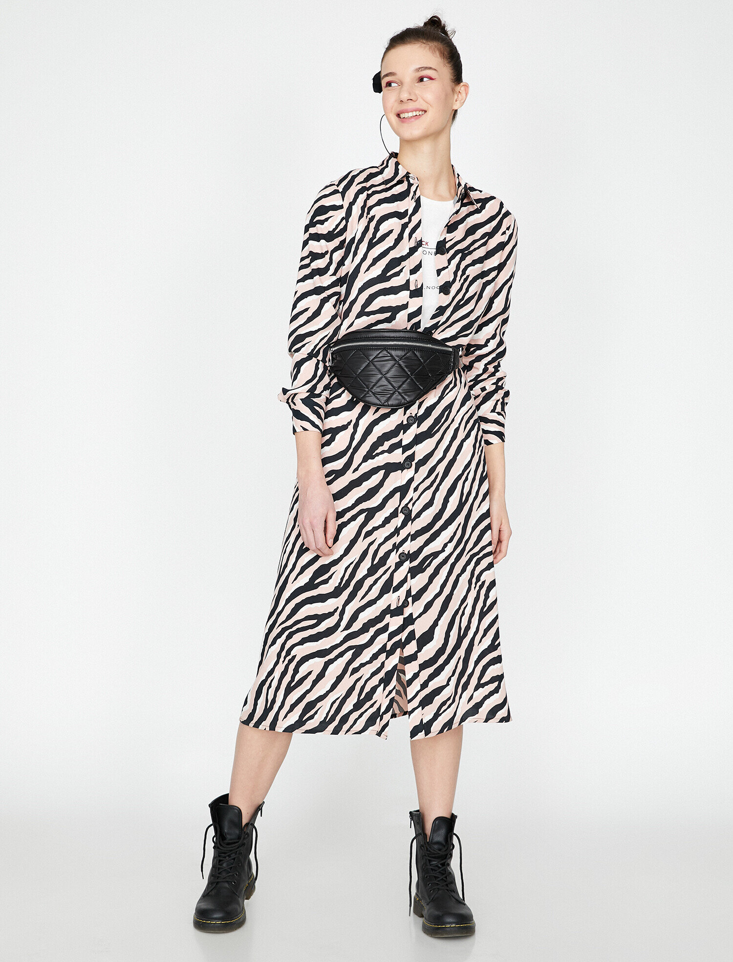   Zebra Desenli Elbise