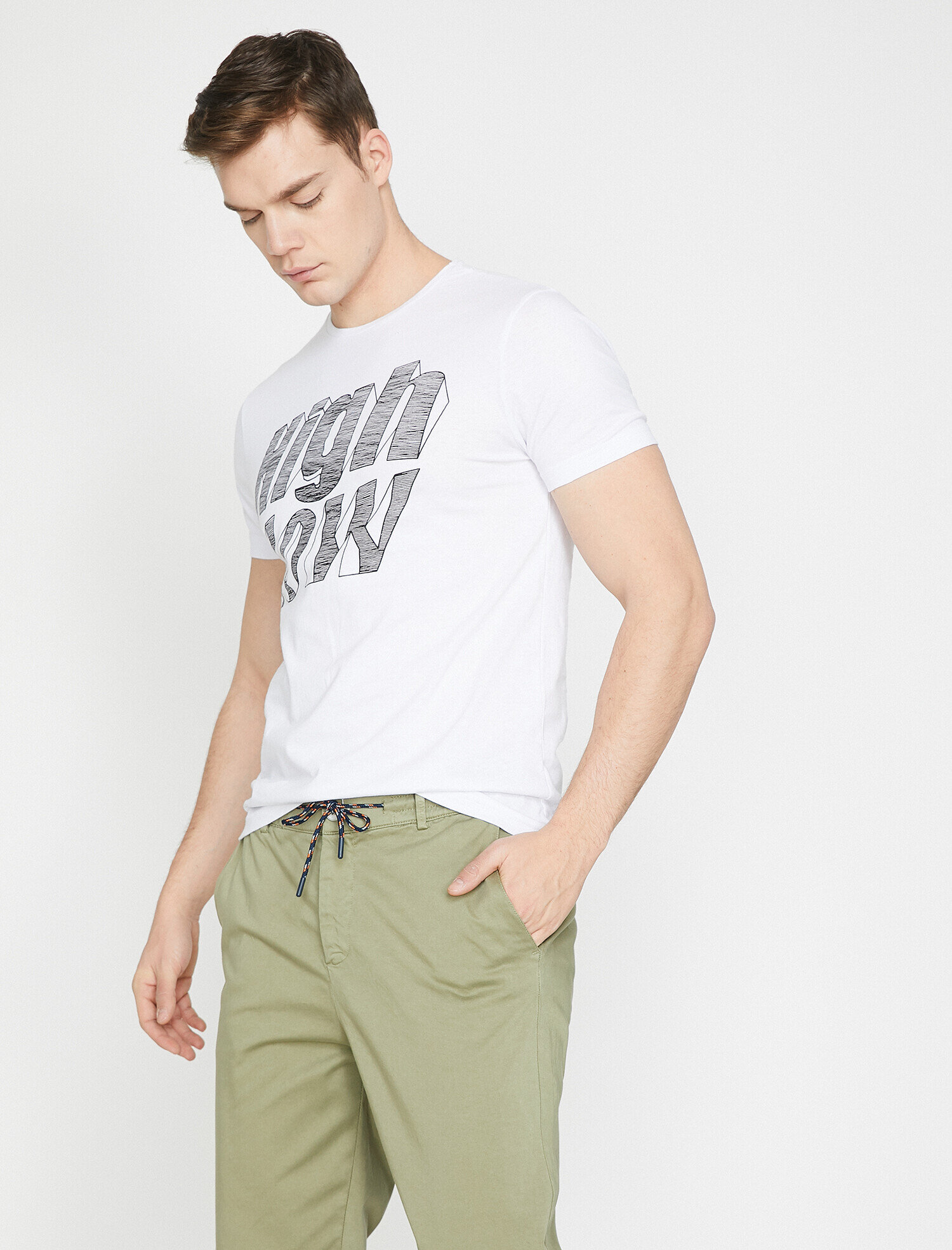   Baskılı Tişört Kısa Kollu