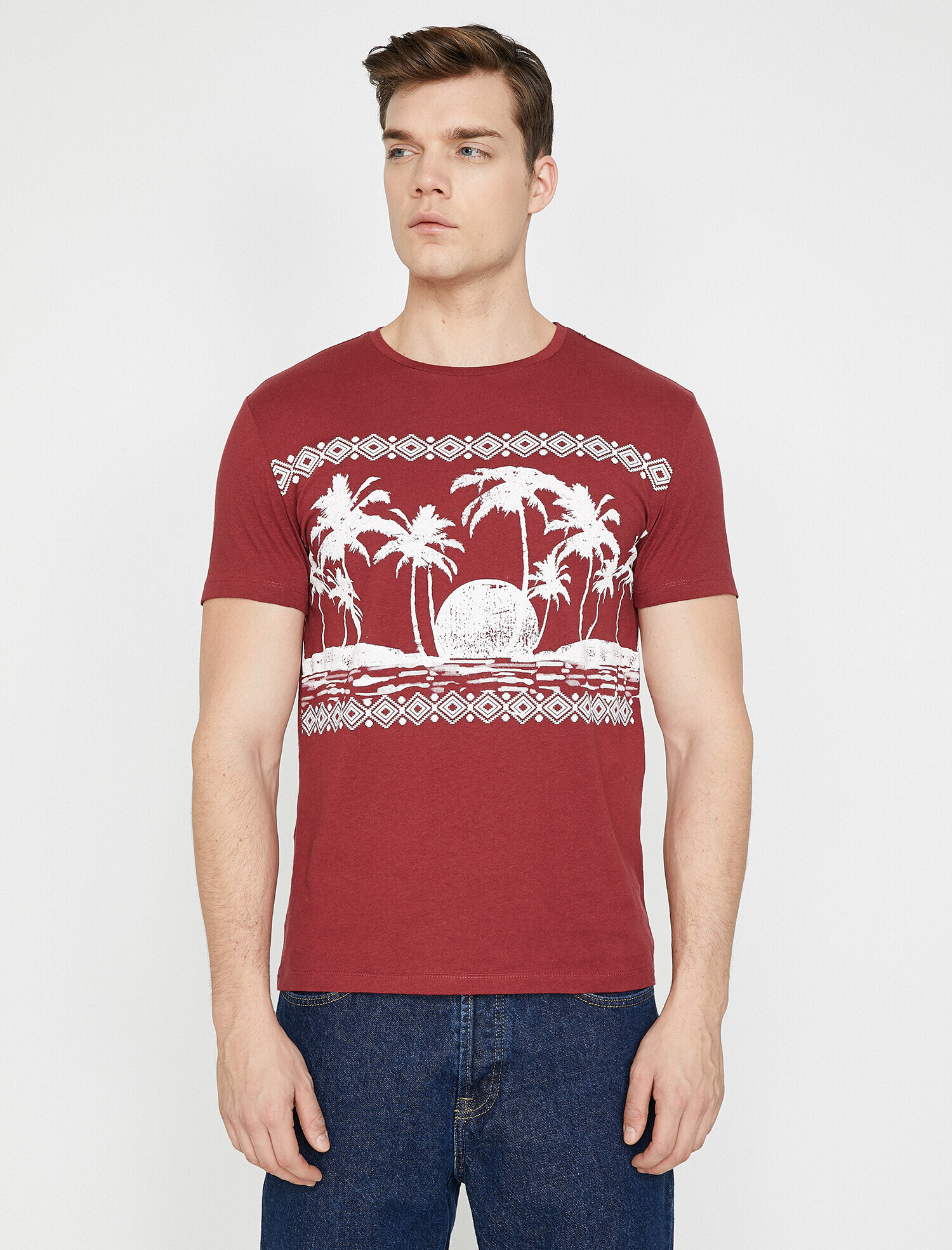   Baskılı Tişört Kısa Kollu