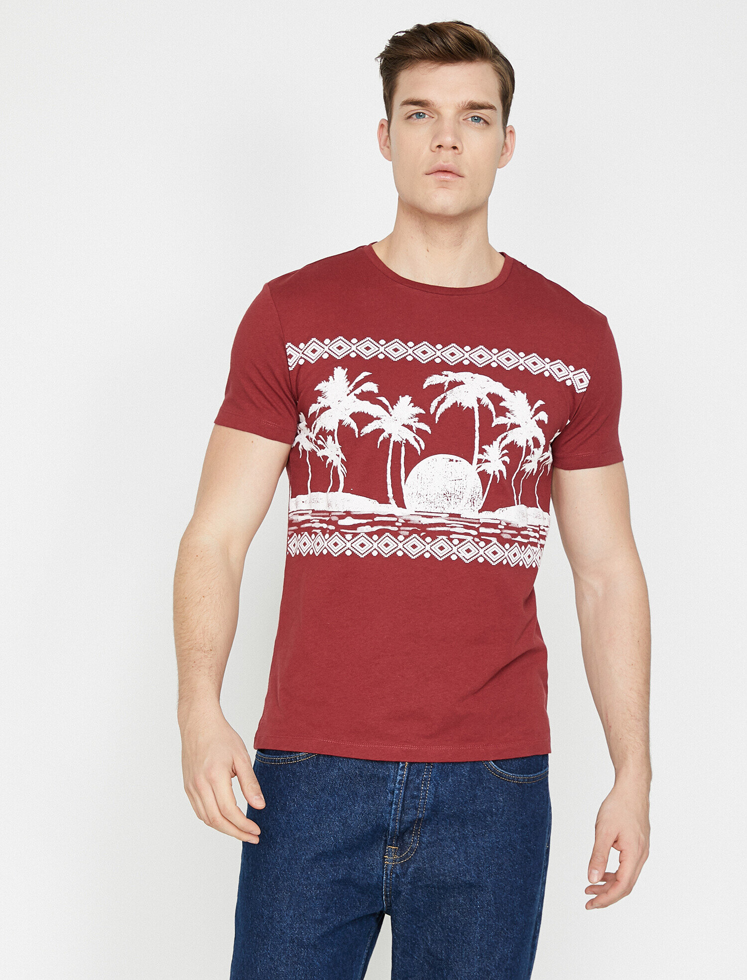   Baskılı Tişört Kısa Kollu