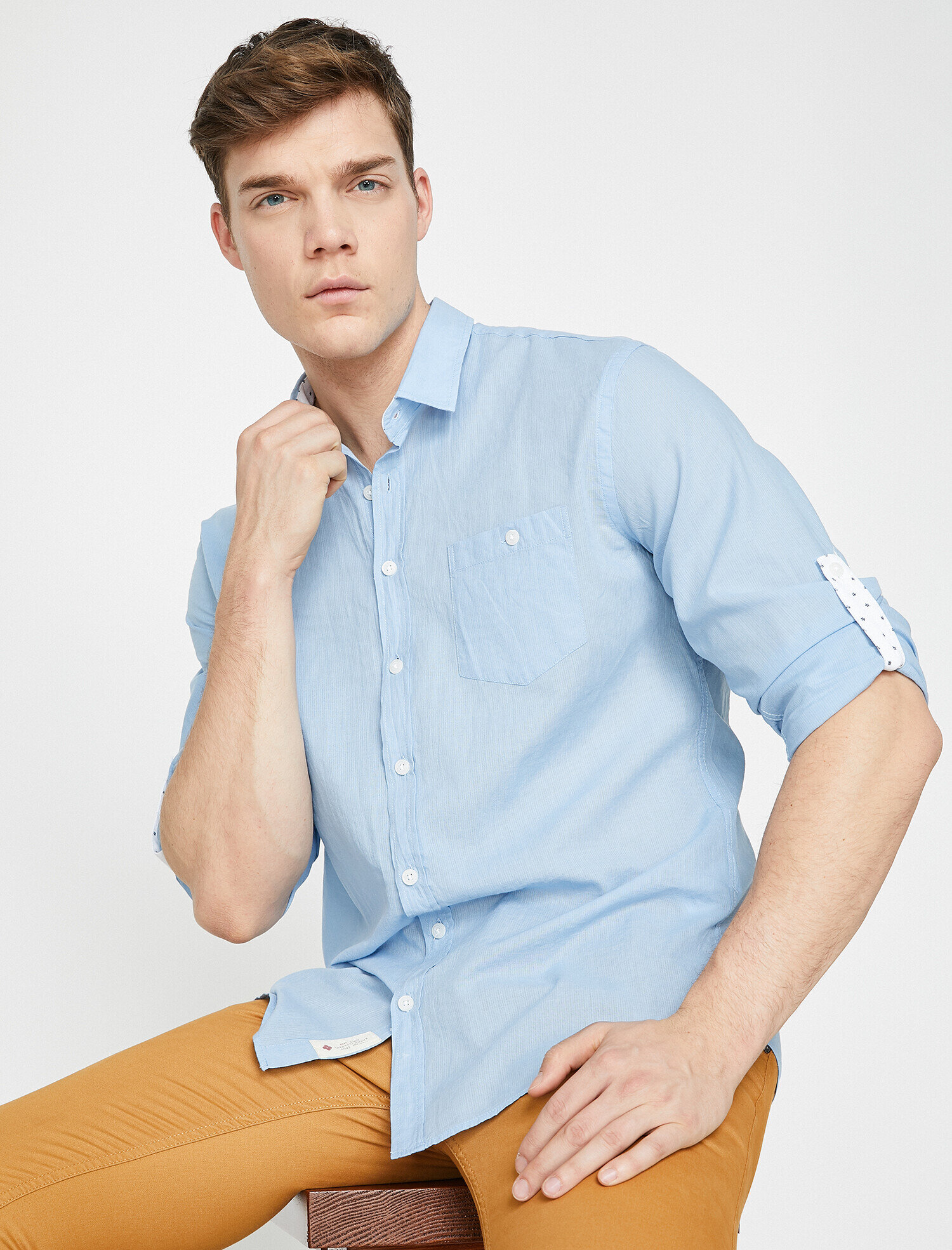   Tek Cepli Uzun Kollu Casual Gömlek