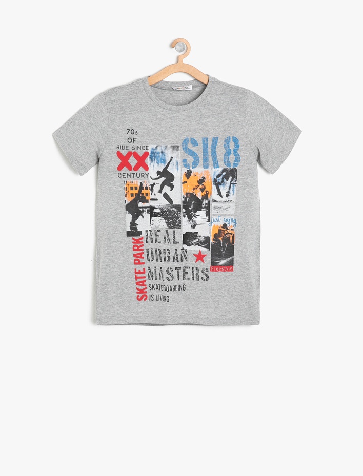 Erkek Çocuk Baskılı Tişört Kısa Kollu