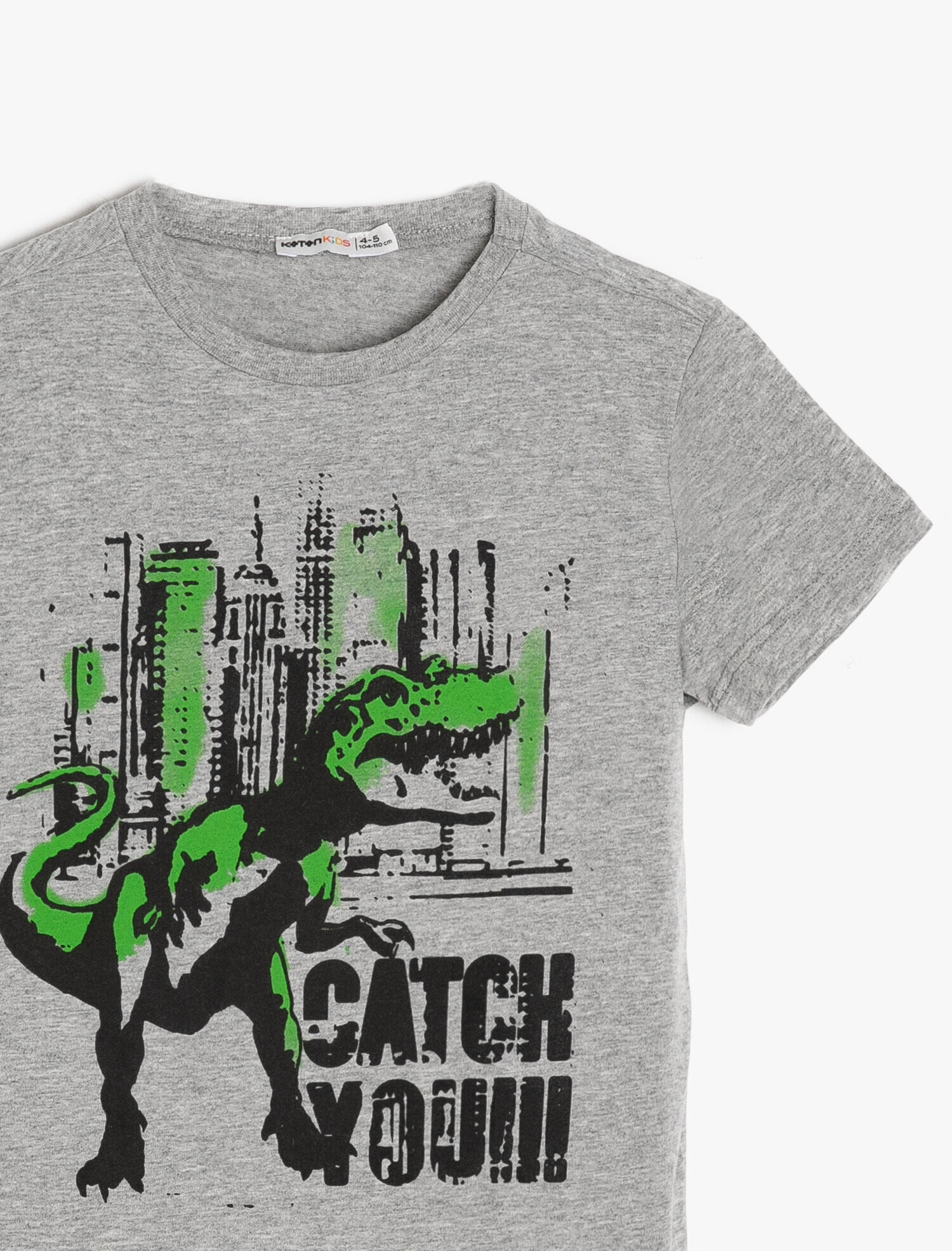  Erkek Çocuk Kısa Kollu Tişört Baskılı Bisiklet Yaka