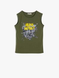 Baskılı Atlet Pamuklu