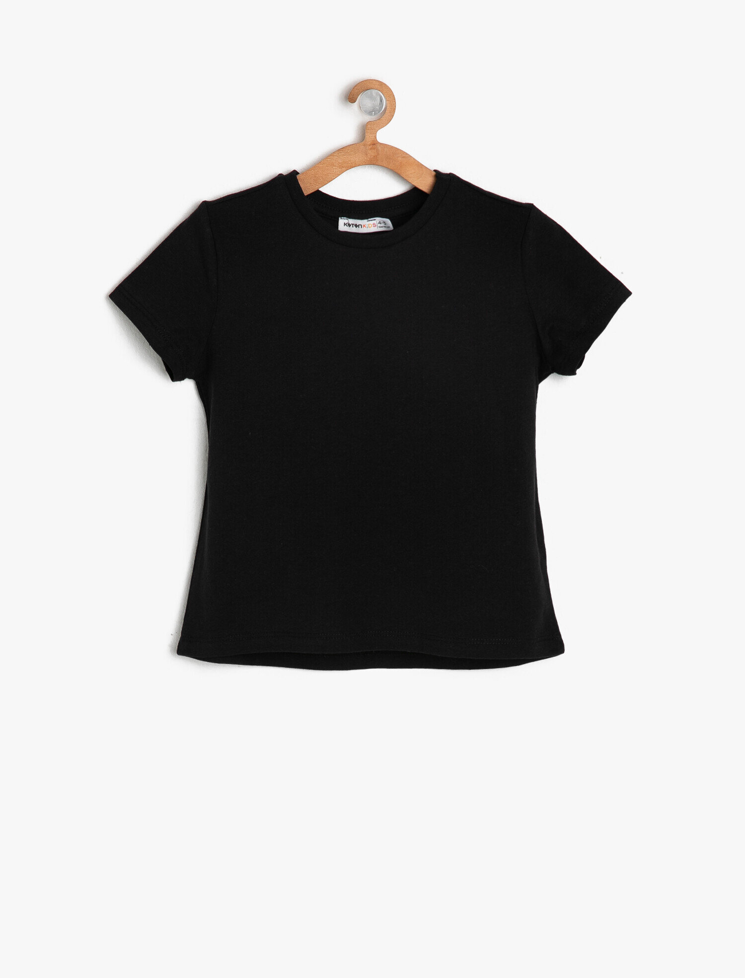  Kız Çocuk Yumuşak Pamuklu Bisiklet Yaka Kısa Kollu Tişört