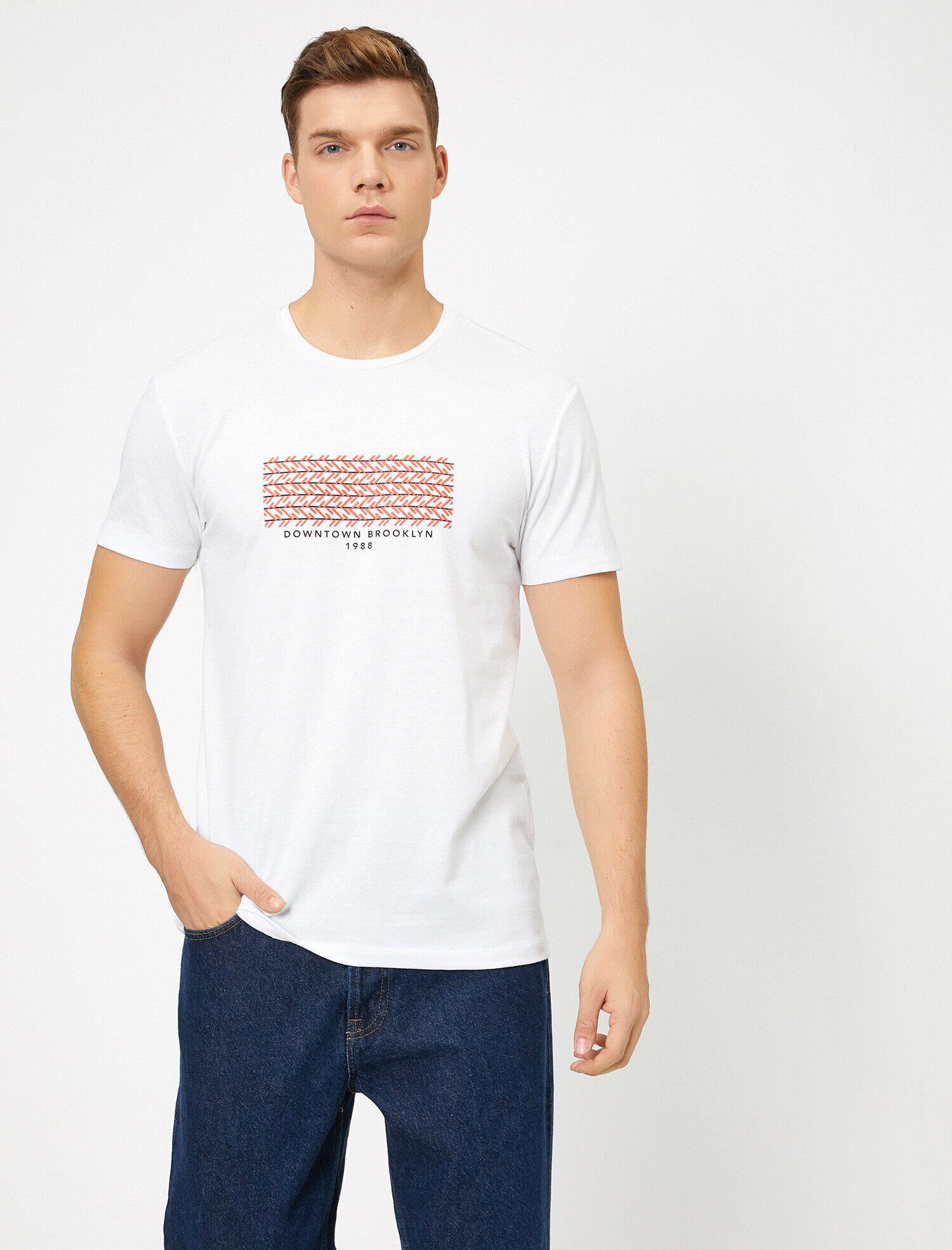   Baskılı Tişört Kısa Kollu