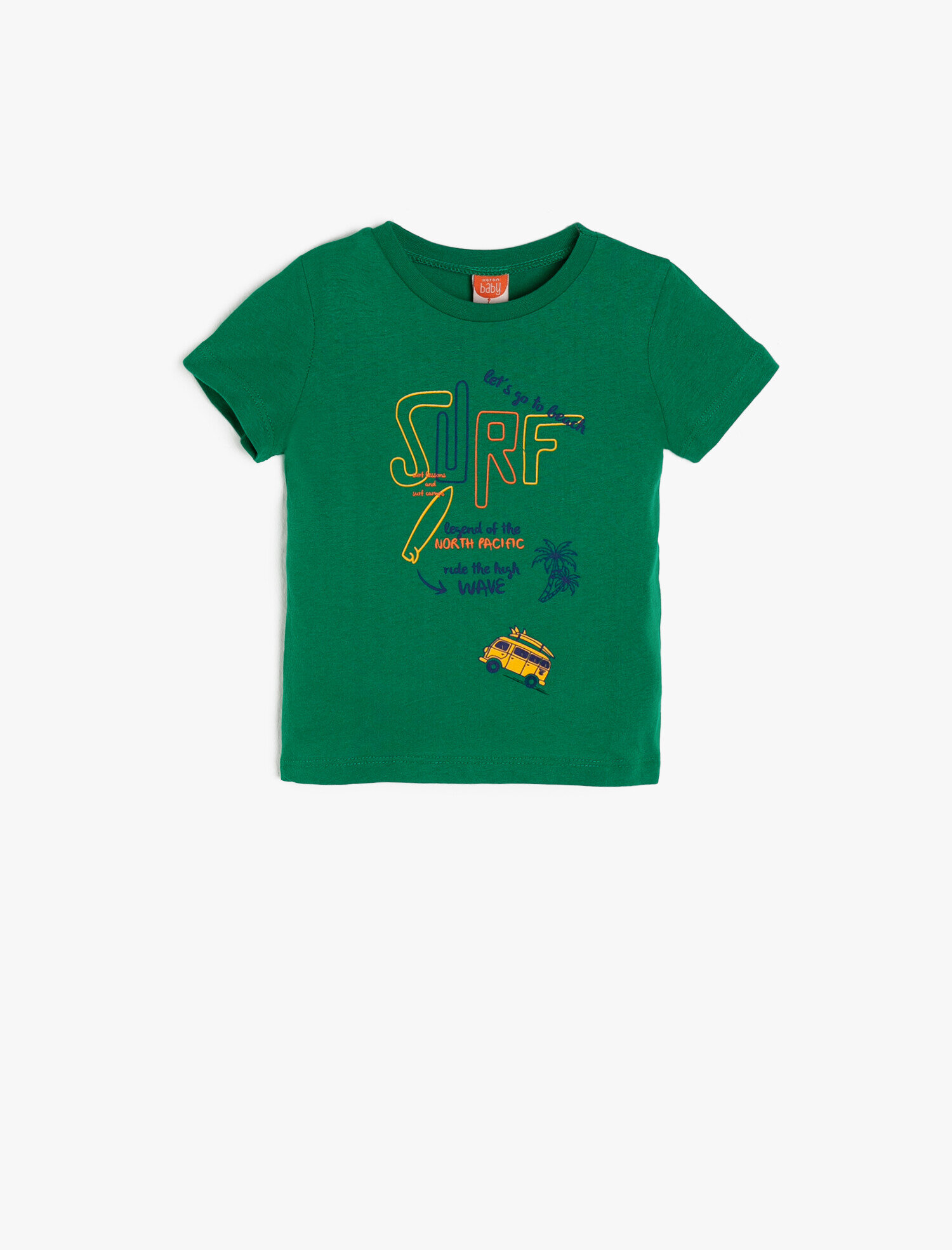  Erkek Bebek Yazılı Baskılı Tişört