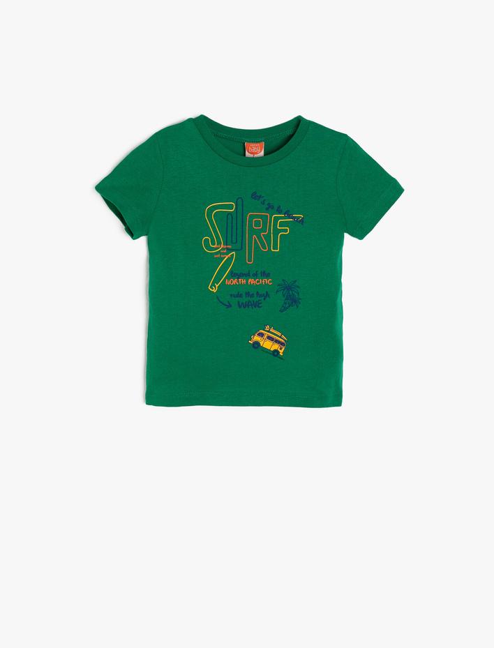 Erkek Bebek Yazılı Baskılı Tişört