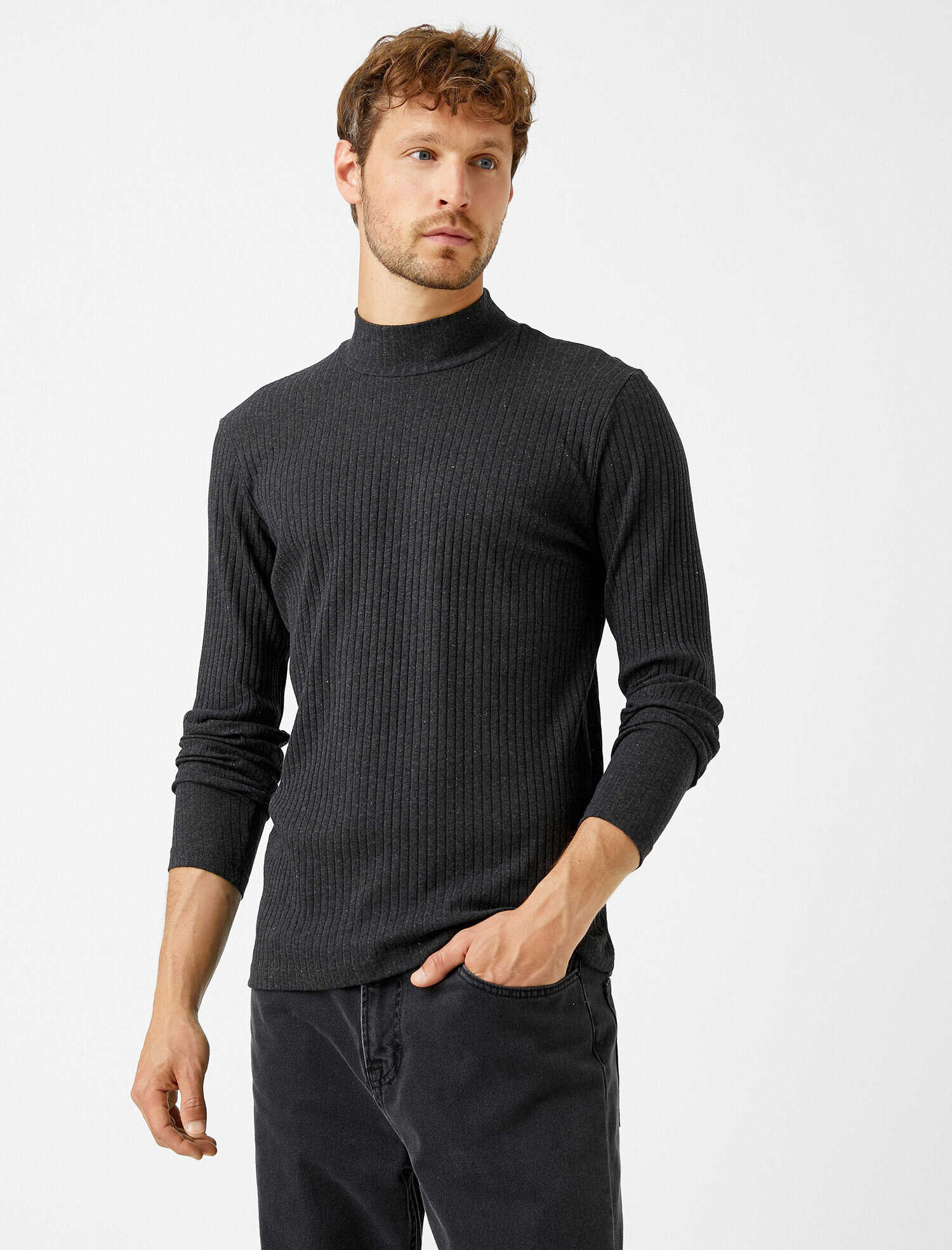 Yarım Balıkçı Yaka Basic Kazak