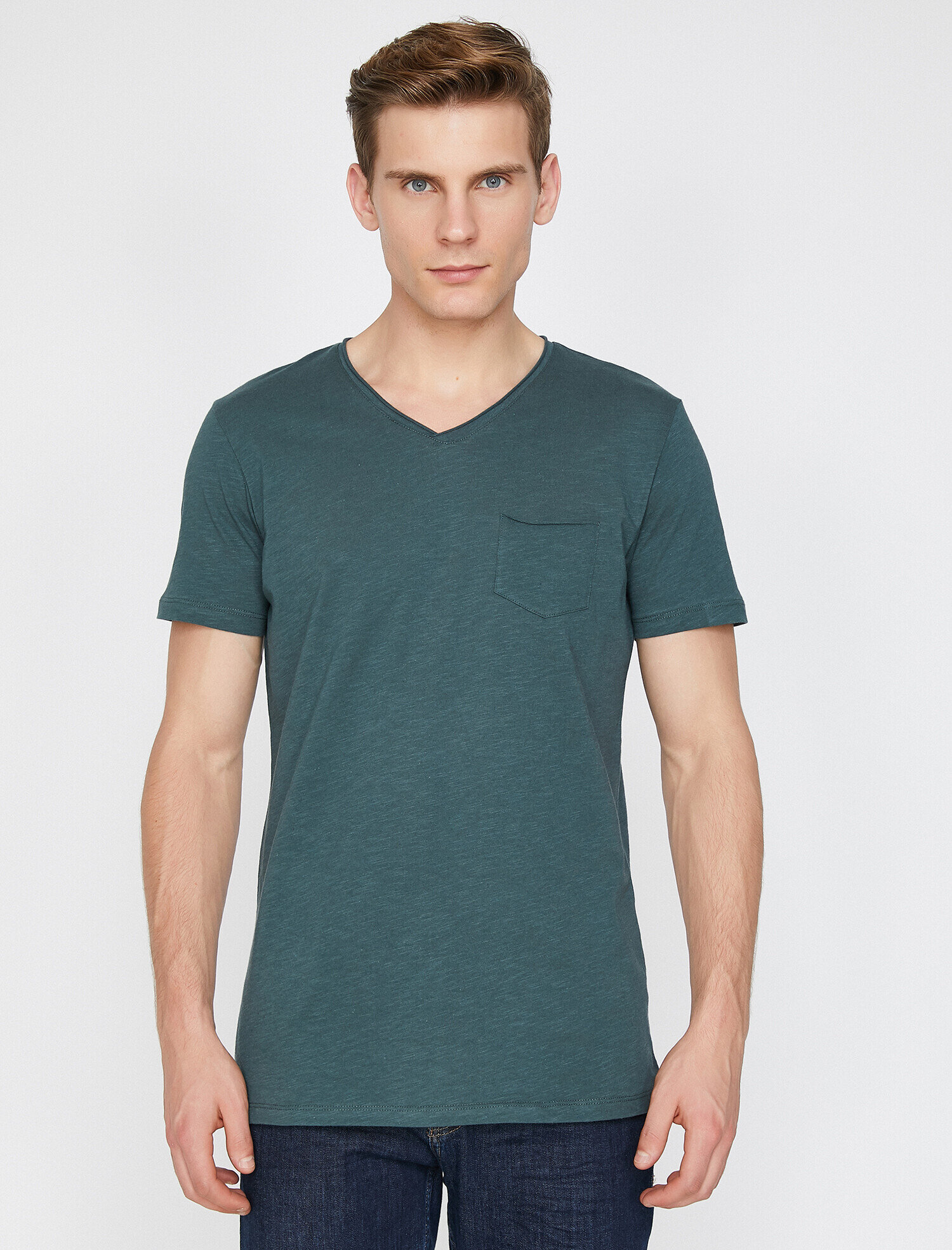   Cep Detaylı Tişört