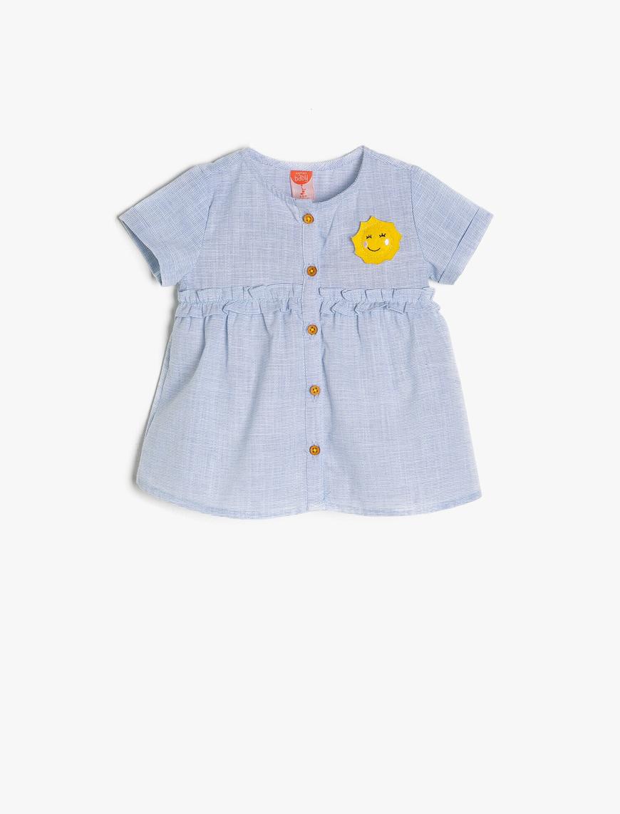  Kız Bebek İşlemeli Gömlek