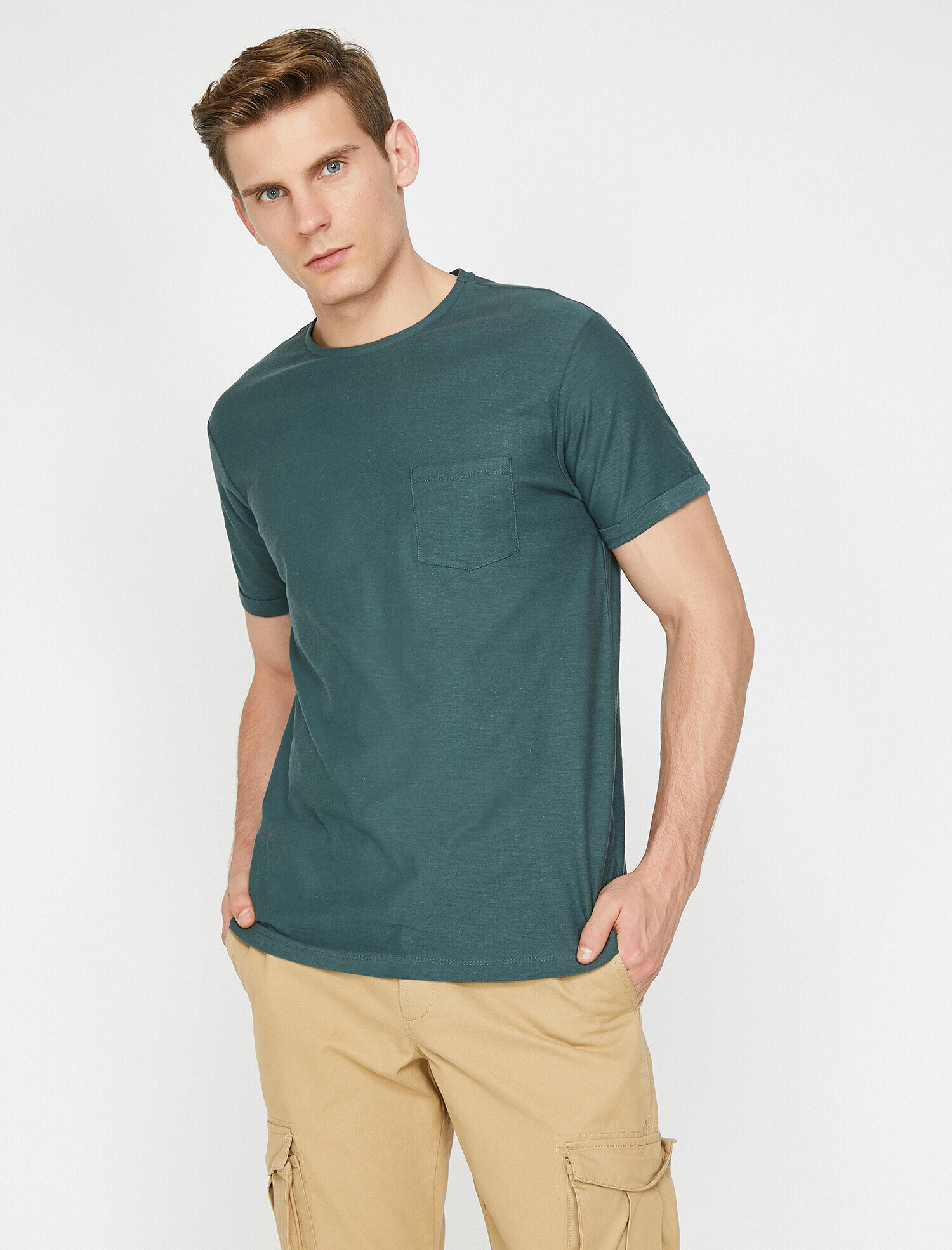   Cep Detaylı Tişört